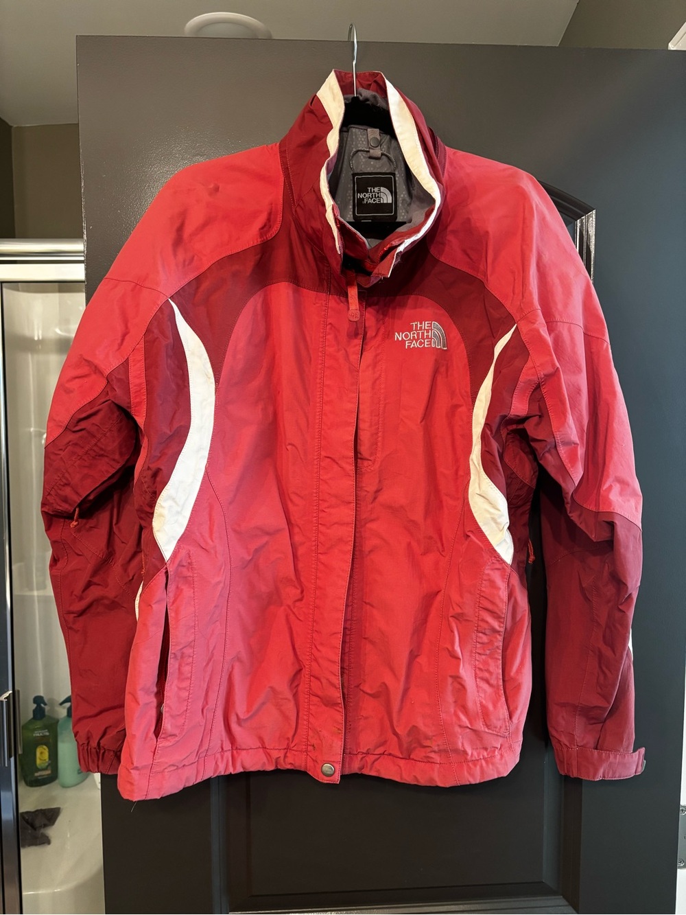The North Face Women's pink and White Ski Jacket